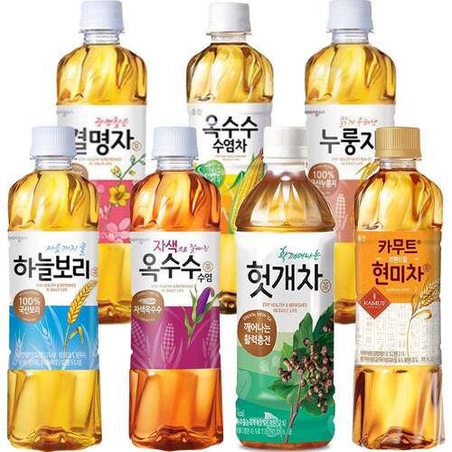 整箱20瓶*500ml韩国进口熊津麦茶玉米须决明子糙米茶饮料枳椇子味