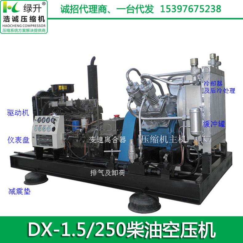DX-1.5/250大排量柴油空压机检测活塞压缩机中高压润滑空压机