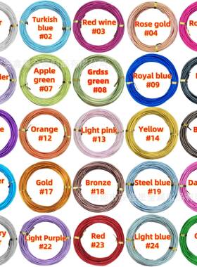 彩色手工铝线材料手工diy首饰专用氧化铝丝线盆景造型专用铝线手