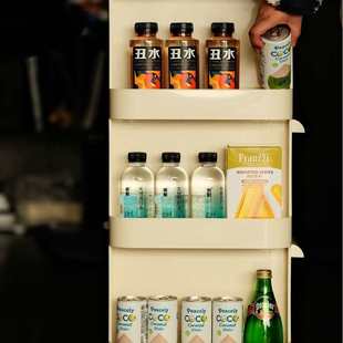 零食置物架客厅收纳柜高颜值可移动多层储物架子抽屉式饮料小推车