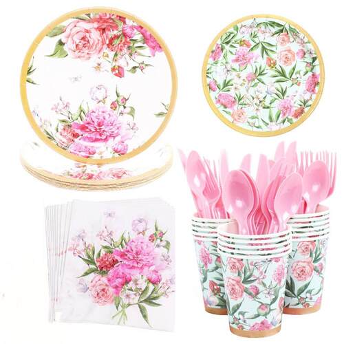 High Quality Hawaiian Garden Party Disposable Tableware Flow