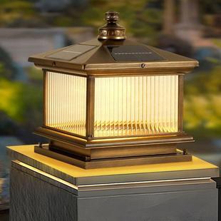 太阳能柱头灯户外防水庭院室外围墙别墅大门柱子灯铝合金门柱灯