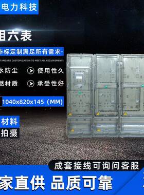 源头厂家现货供应挂壁式三相六表透明电表箱1040X820X145电表箱