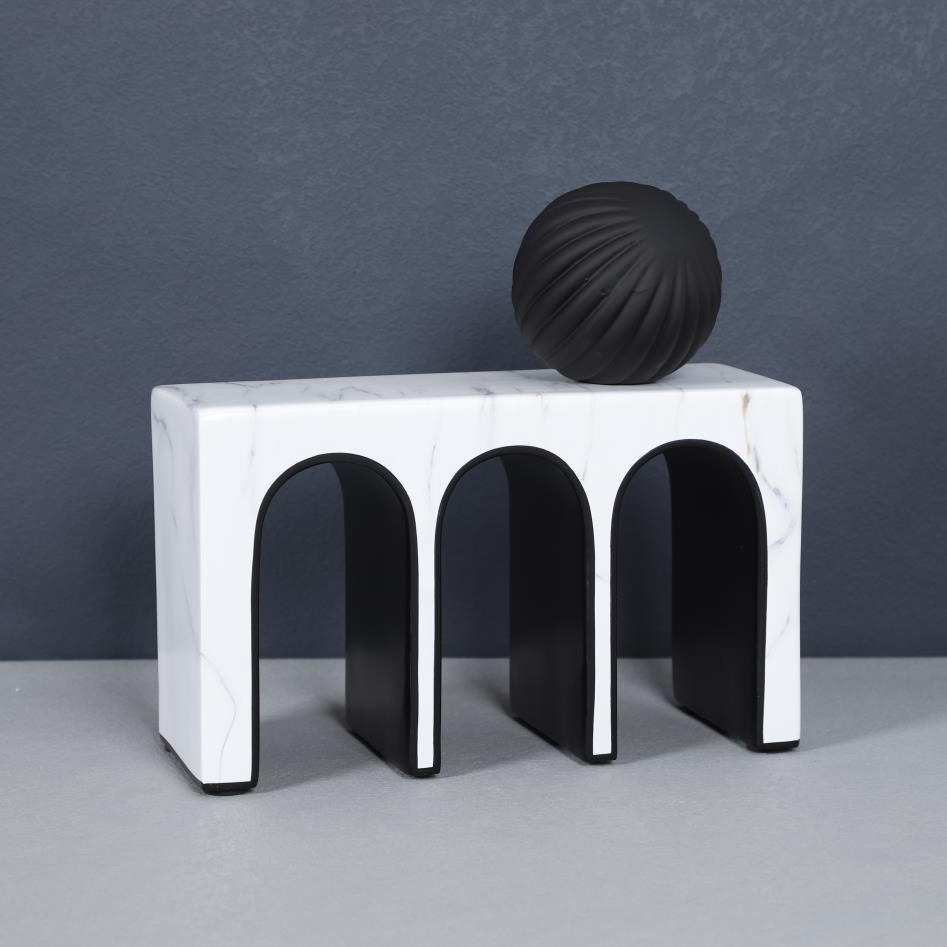 创意拱门书房前台家居柜艺术酒店m工艺品装饰品底座树脂摆设摆件