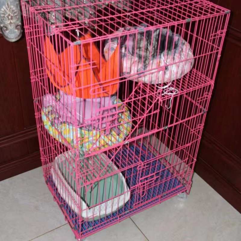 猫笼子双层猫笼带爬梯平台折叠猫笼带厕所猫舍家用猫别墅猫咪用品