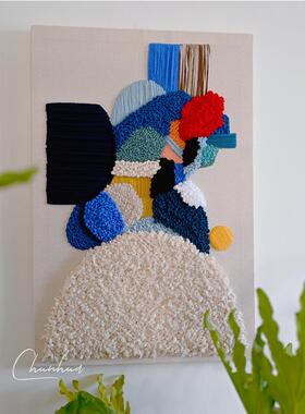 IYR7Y春花手作F76H99SJ俄罗斯戳送戳绣手工毛线画包DI材料挂画闺