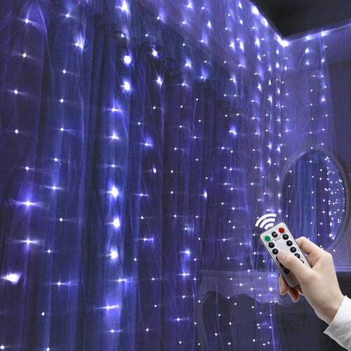 发光满天星星铜线窗帘冰条LED彩灯串室内房间氛围感装饰布置用品