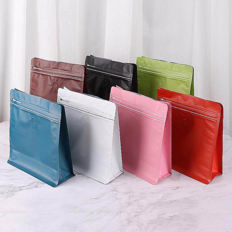 魔方咖啡八边封袋食品级咖啡袋带阀门咖啡豆袋咖啡袋包装拉链锁