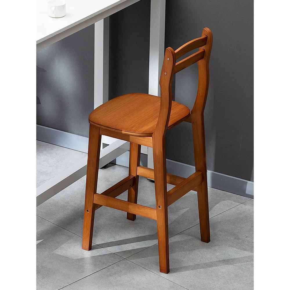 需定制吧台椅高脚凳家用收银前台酒吧餐厅椅子客厅厨房实木现代简