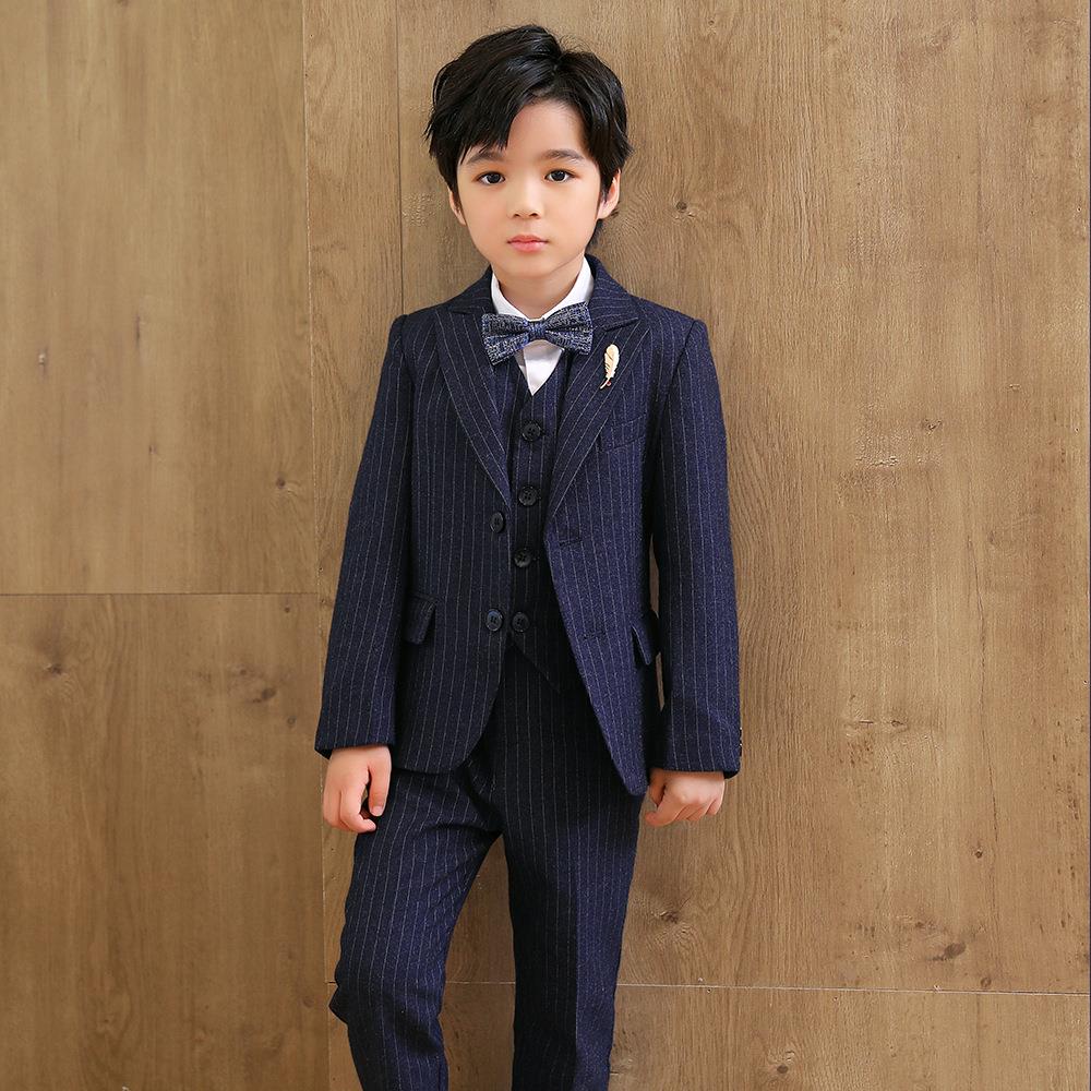 儿童西装秋冬套装帅气英伦风演出礼服男孩婚礼花童演讲钢琴表演服