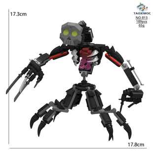 波比的游戏时间4积木大反派哈雷博士骷髅蜘蛛多伊大蛇拼装玩具