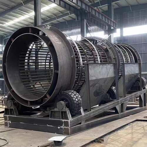 小型无轴滚筒筛大型化工粉料泥浆圆筒筛石机筛沙草锯末垃圾筛分