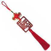 红花结镂空家实木窗棂·挂流苏穗24802车中国梨木红义平安树