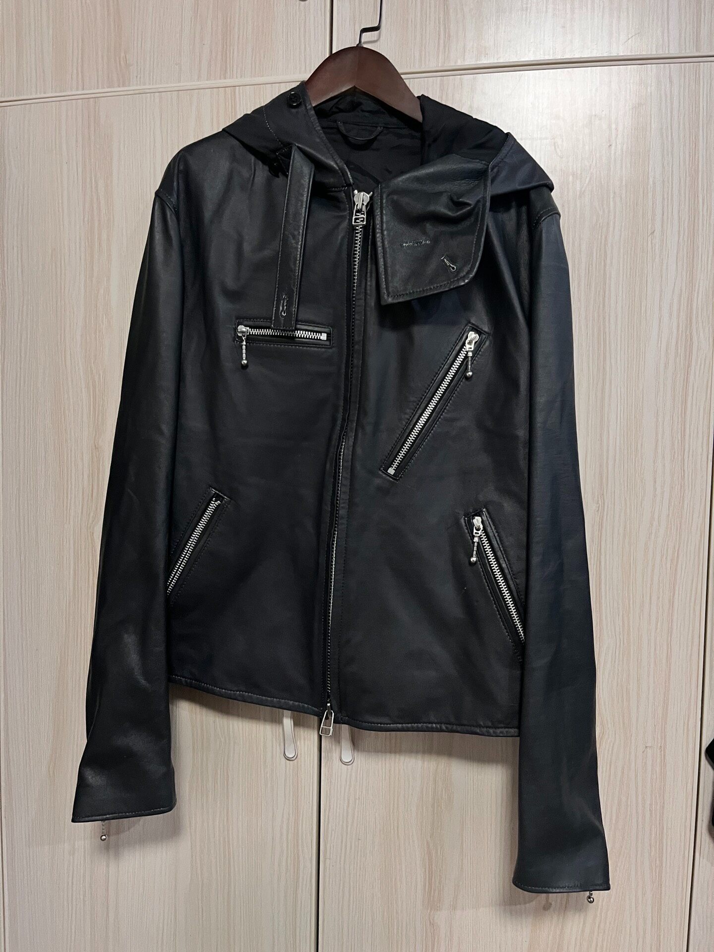 Yohji Yamamoto 18SS Black Leather Jacket — front