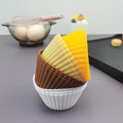 阳江微木可重复使用硅胶蛋糕布丁杯蒸米糕发糕圆形蛋糕模具马芬杯