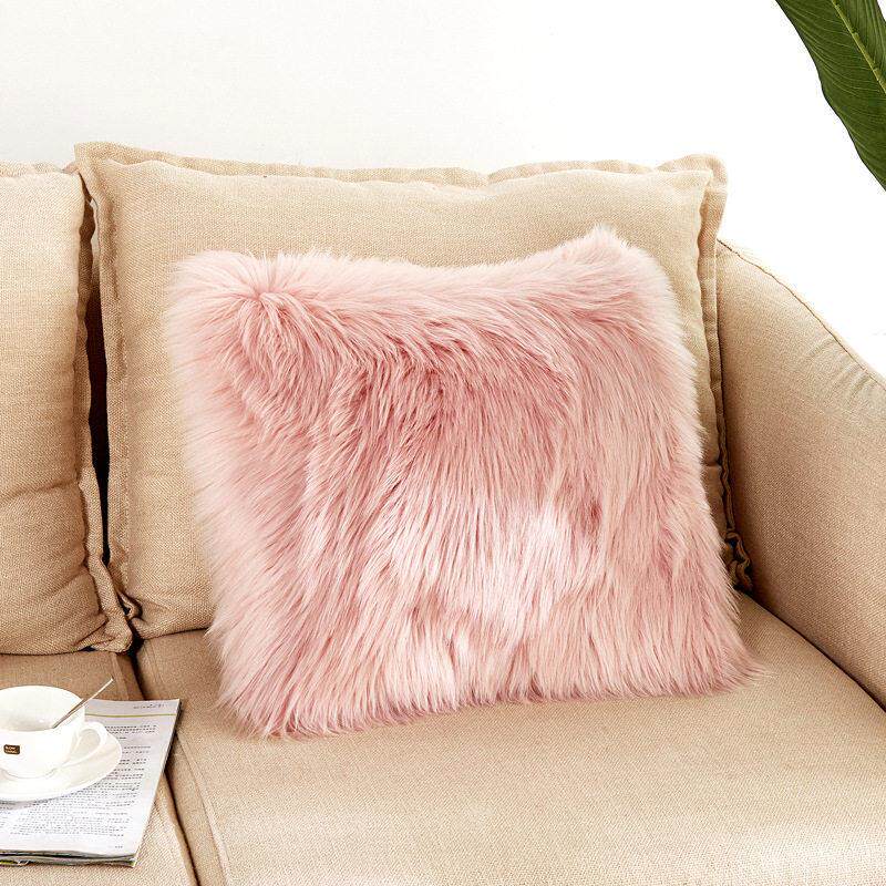 Ins wind Nordic plush hold pillow covers sofa pillows car图片