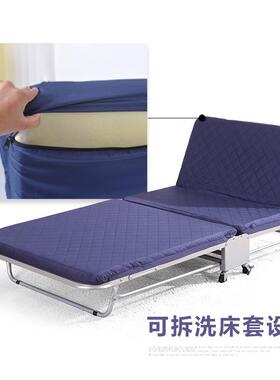 家直安供折叠二床单人午睡床厂加固硬板折木板床2107办公室午休床