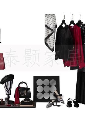 摩登系列衣帽间装饰品样板间衣服摆件卧室衣柜展厅摆设包包高跟鞋