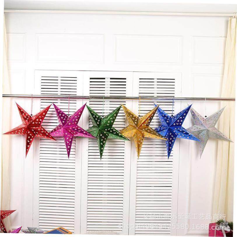 Christmas decorations five-pointed star Stereoscopic stars - 实物图