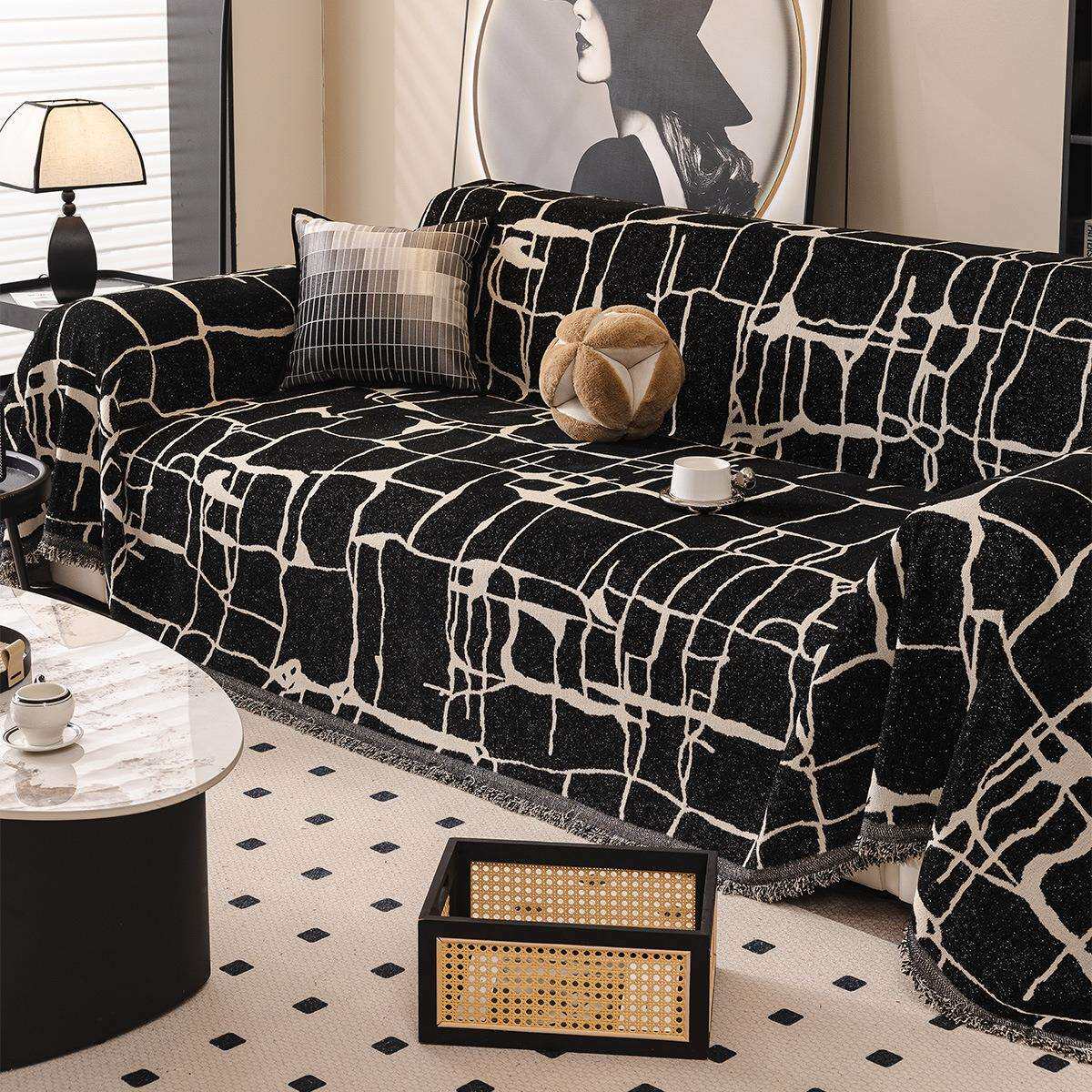 欧式沙发套罩新款2026轻奢风沙发巾盖布垫四季通用高级感全盖