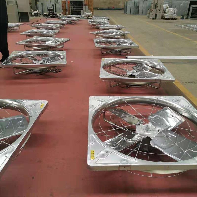 牛舍风机不锈钢扇叶悬挂式风机风量大降温通风排气风扇抽风机