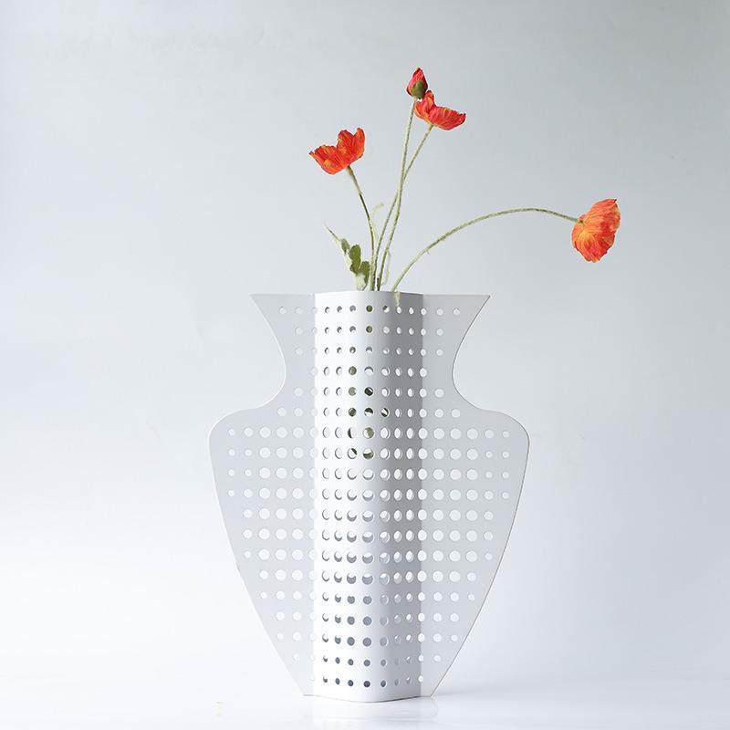 样板房售楼部属空镂BJ0021植绒彩色金抽象花瓶茶几飘台面设窗计师