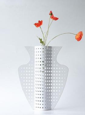 样板房售楼部属空镂BJ0021植绒彩色金抽象花瓶茶几飘台面设窗计师