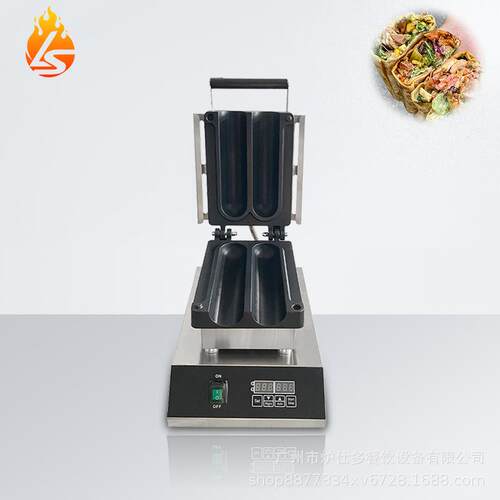 电热商用2格鸡肉卷机创业摆摊网红小吃设备烤饼机数控2格肉卷饼机