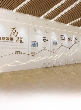 企业文化墙定制公司发展历程励志3D立体墙贴纸员工风格形象背景墙