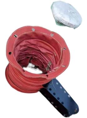 排风道袋机导风筒透明软连软接隧通风管XVL连接风帆布伸缩软连接