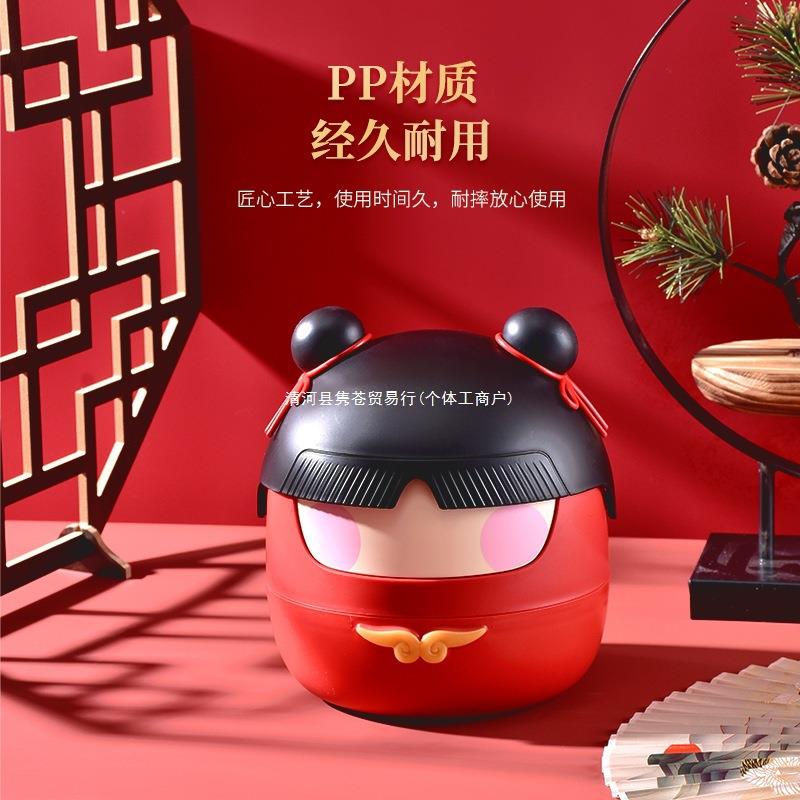 可爱哪吒大容量桌面垃圾桶床头儿童书桌电脑旁办公室收纳盒垃圾筒