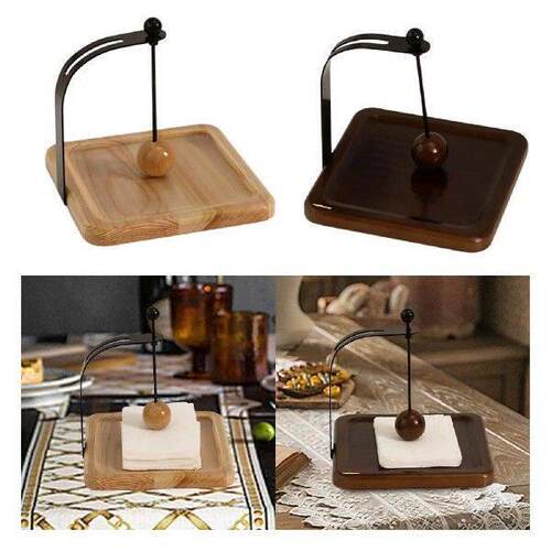 Wooden Napkin Holder & Tissue Dispenser, Sturdy