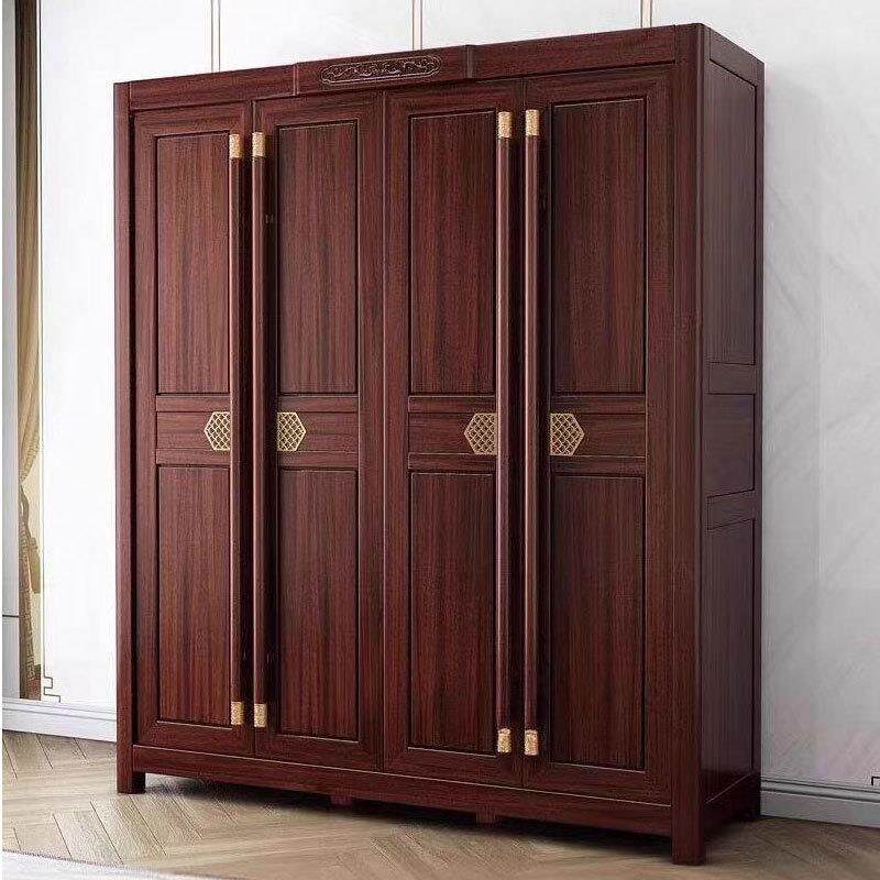 中式三乌金木全实木衣柜木卧室620#四五门成人儿新童家用原衣橱储