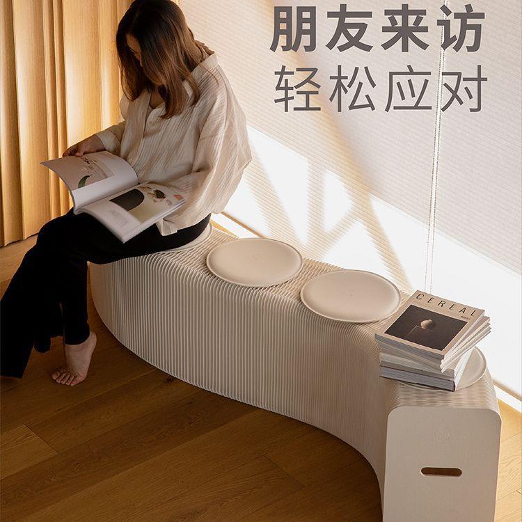 十八纸凳子伸缩沙发凳折叠凳子坐椅收纳简约家具矮长凳创意床尾凳