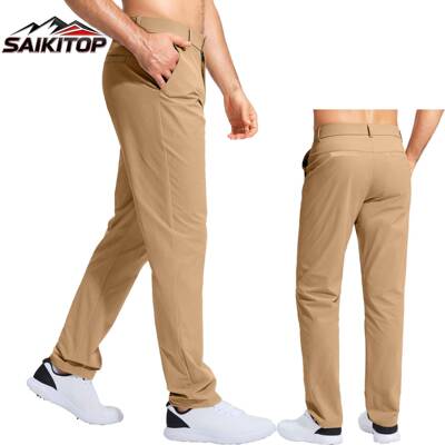 Mens Golf Pants Stretch Straight Casual Work Pants for Men