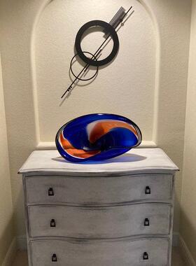 跨境新品金属圆环几何装饰墙艺/Custom墙壁装饰/激光切割铁艺墙挂