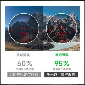 雷射测距仪望镜远红黑双高显手测量仪工业级精度持电子尺