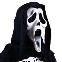 Halloween Horror Black Robe Death Skull Mask thumbnail 7