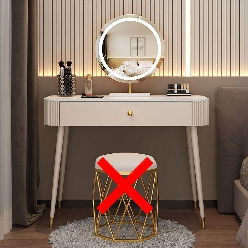 实纳木化妆桌板台面卧室现代简网红化妆岩台轻约奢风收书桌无梳妆