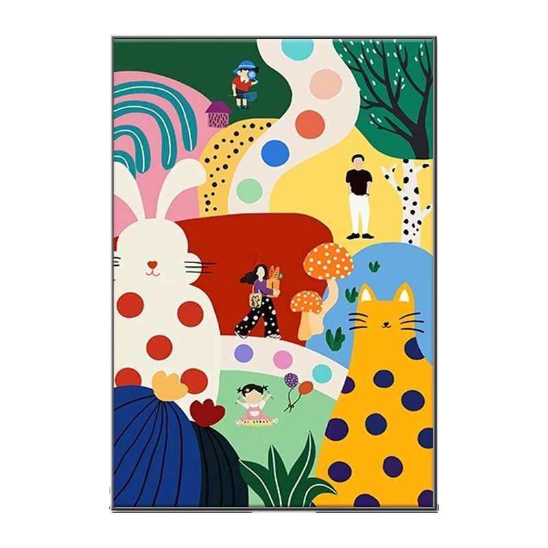 多巴胺客厅装饰画小众艺术沙发背景墙挂画抽象色彩卧室儿童房壁画,家居饰品,现代装饰画,淘宝优惠券,粉丝福利购,淘宝优惠卷