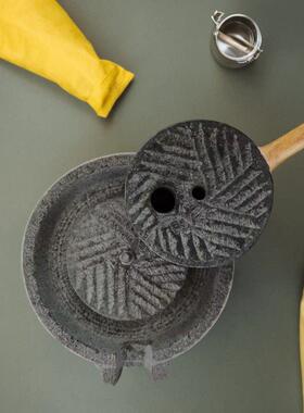 传统小石磨家用小型复古豆浆豆腐幼儿园手动推磨盘老式天然青石磨