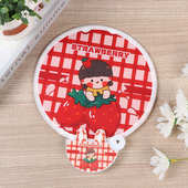 折叠飞盘扇广告扇折叠团扇夏季 可爱携带方便可加字