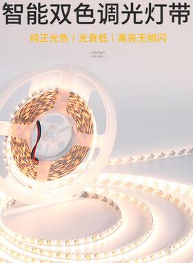 智能 led三色灯带变光低压24V贴片线形灯性线灯条灯自粘灯带