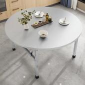 7K不桌锈钢折叠圆桌桌家用餐宿出租房吃F77TT7J9饭舍桌写字学习摆