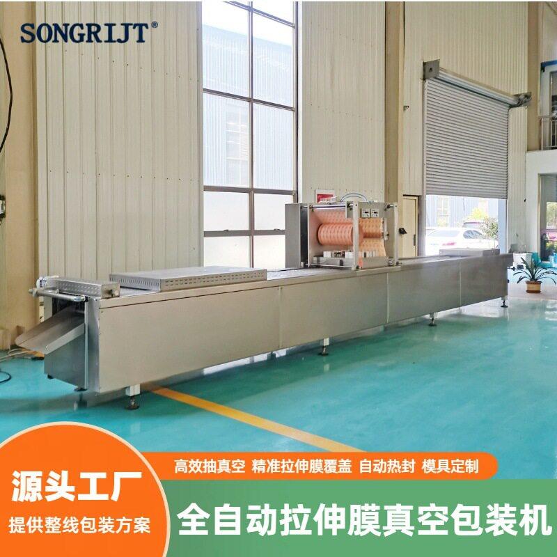叉烧肉全自动真空包装腊肉食品袋抽真空520型拉伸膜真空包装机