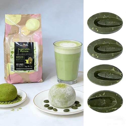 北欧正品Valrhona法芙娜灵感巧克力抹茶巧克力币法国纯可可脂烘焙