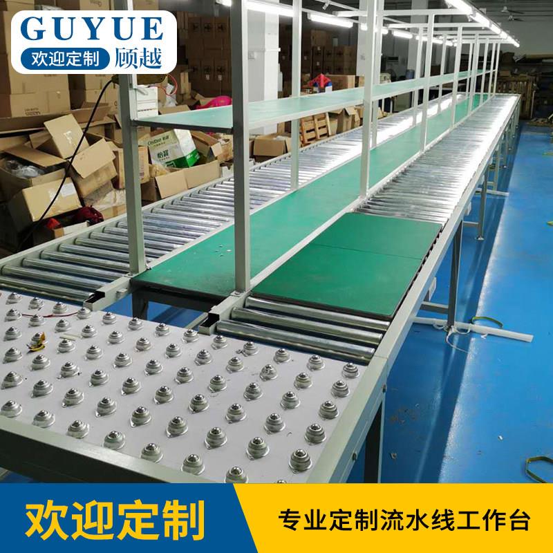 滚筒流水线定制无动力滚筒输送机不锈钢滚筒线环形家具组装生产线