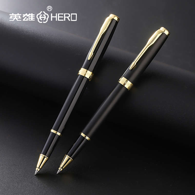 英雄1502宝珠签字笔重手感金属杆高级感企业商务办公会议礼物刻字
