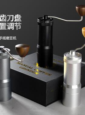 跨境专业鬼齿平刀手动小富士磨豆机手摇电动一体机手冲咖啡研磨机