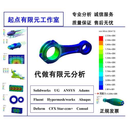 代做Ansys有限元分析CAE彷真SW/UG/Abaqus/Fluent/Deform/Comsol
